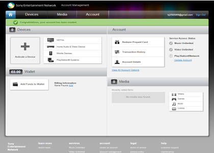 Sony entertainment on sale network management