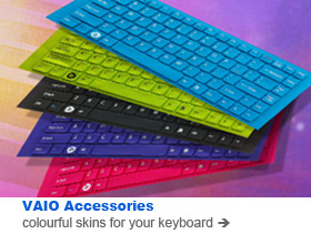 Colourful keyboard skins for your VAIO